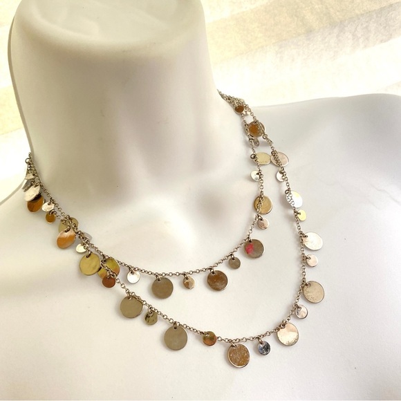 LIA SOPHIA Long Silvertone Chain Dangles Necklace - Picture 8 of 8